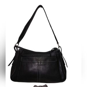 Derek Alexander Elegant Black Leather Shoulder Bag
